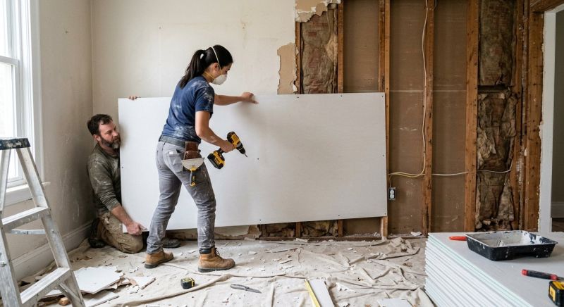 Garage Drywall Replacement in Olathe, KS